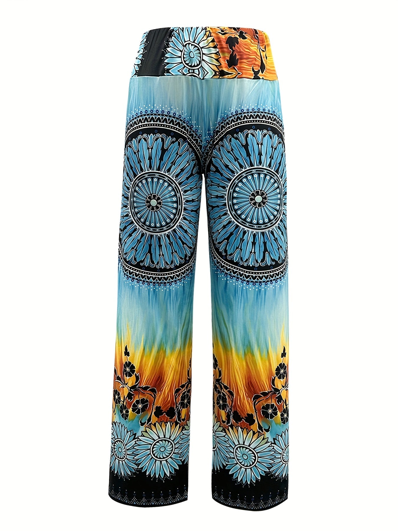 Women's Casual Chic Summer Tribal Print Pants - Cosmic Serenity Shop