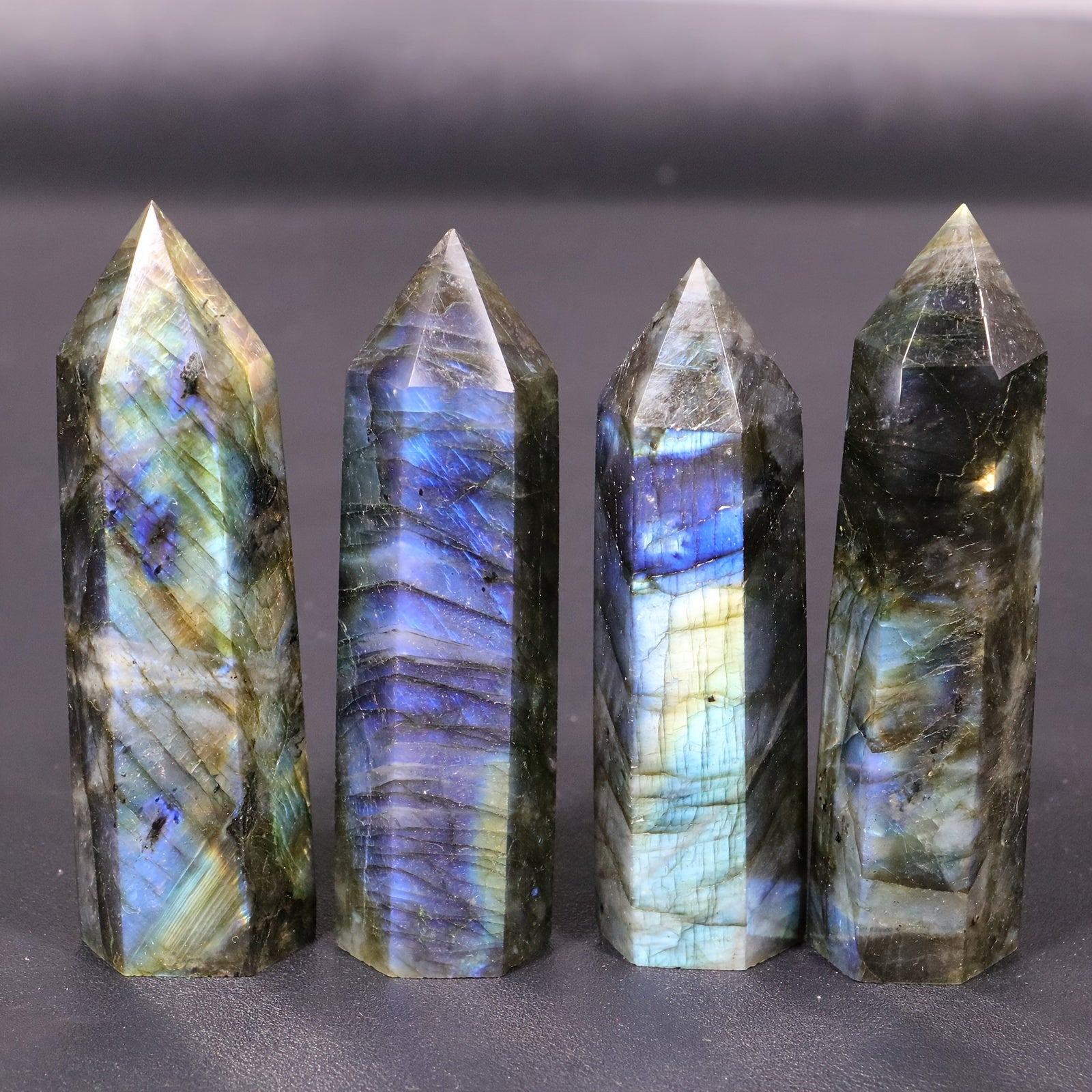 Crystal Labradorite Obelisk Crystal Tower - Cosmic Serenity Shop