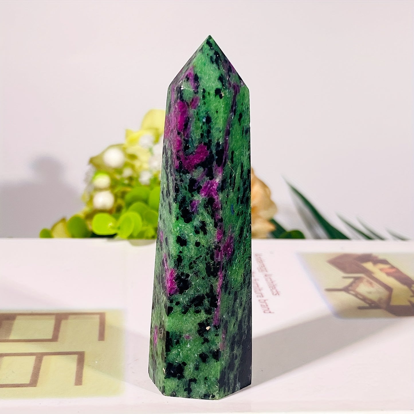 Natural Crystal Ruby Zoisite Tower - Cosmic Serenity Shop