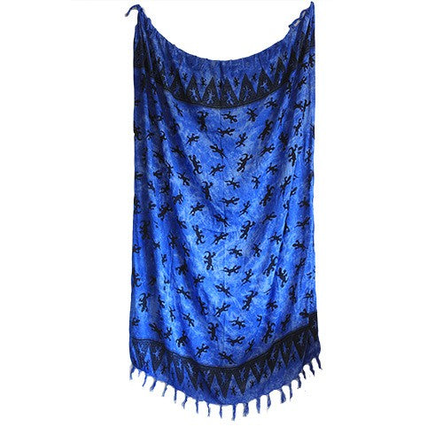 Bali Gecko Sarongs - Blue - Cosmic Serenity Shop