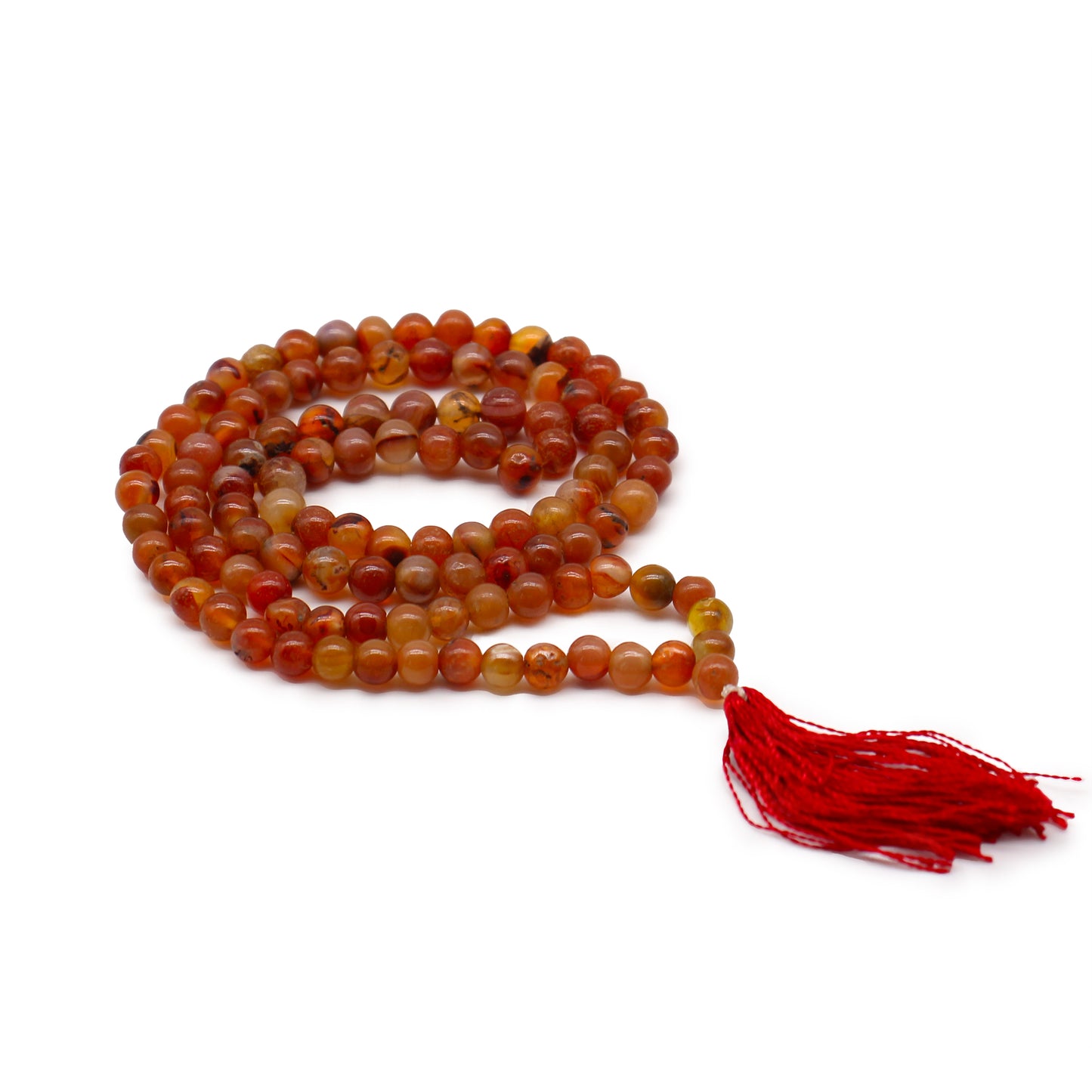 108 Bead Gemstone Mala Beads - Carnelian - Cosmic Serenity Shop