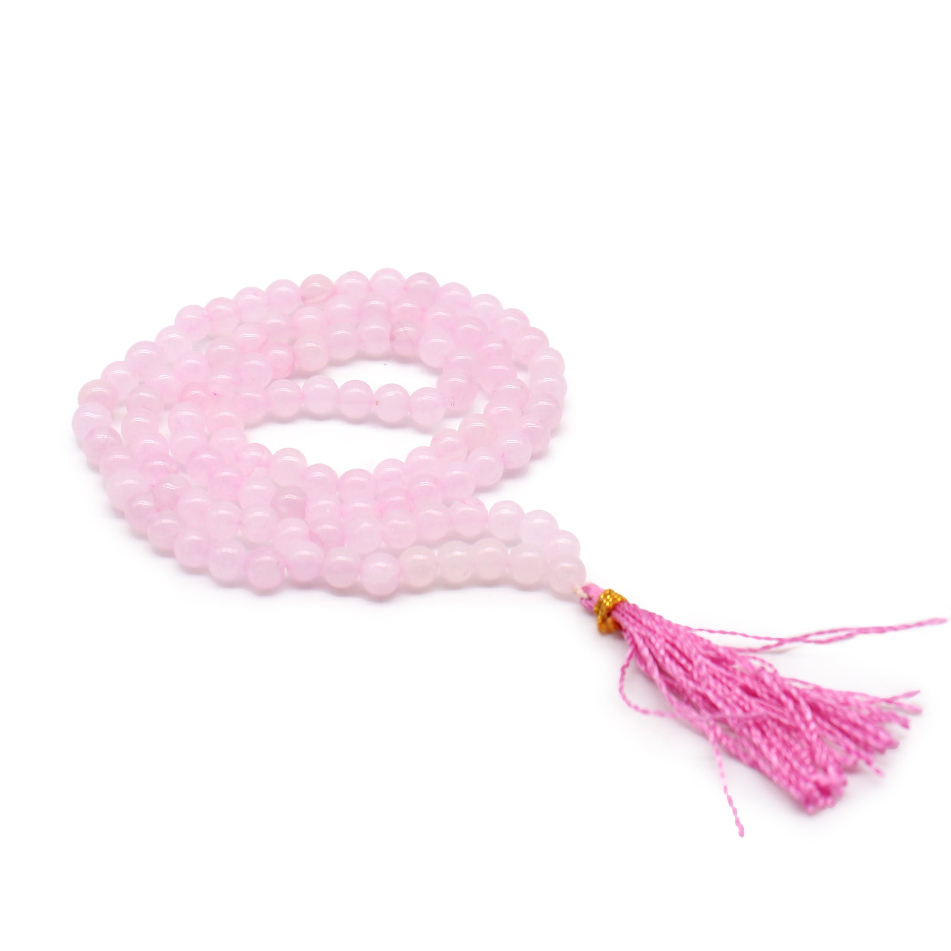 108 Bead Gemstone Mala Beads - Rose Quartz - Cosmic Serenity Shop