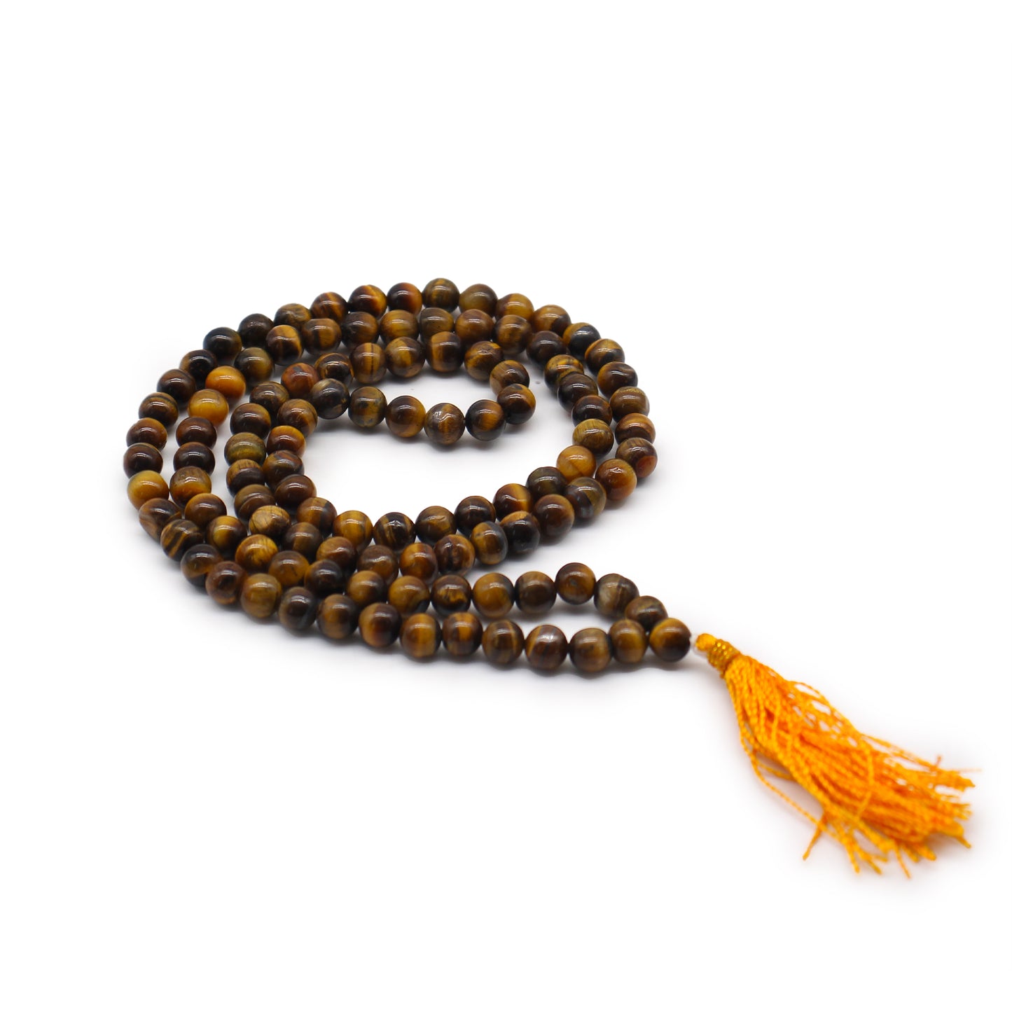 108 Bead Gemstone Mala Beads - Tiger Eye - Cosmic Serenity Shop