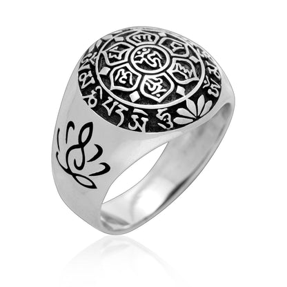 925 Sterling Silver Six Word Mantra Ring - CosmicSerenityShop