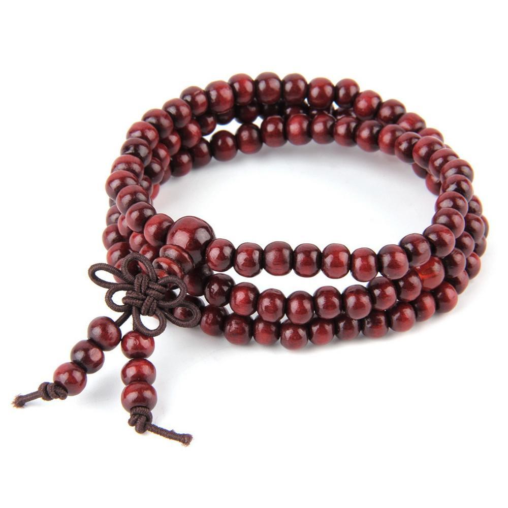 Natural Sandalwood Buddhist Mala Beads 108 6mm - Cosmic Serenity Shop