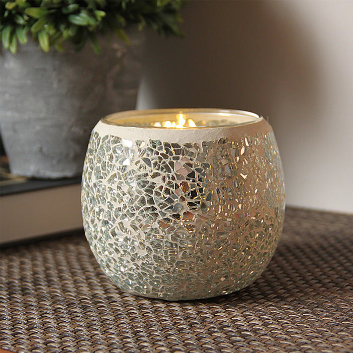 Mosaic Glass Candle Holder, Cosmic Serenity Shop