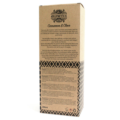 Cinnamon & Clove Essential Oil Reed Diffuser - 200ml - CosmicSerenityShop