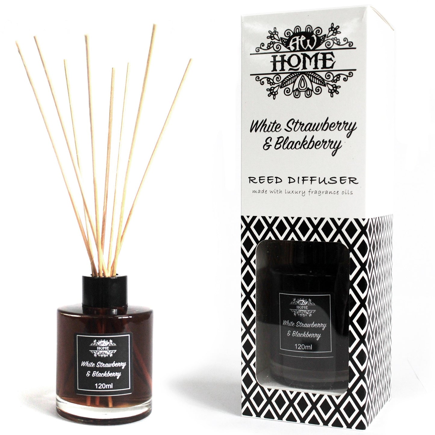 White Strawberry & Blackberry Essential Oil Reed Diffuser - 120ml - CosmicSerenityShop