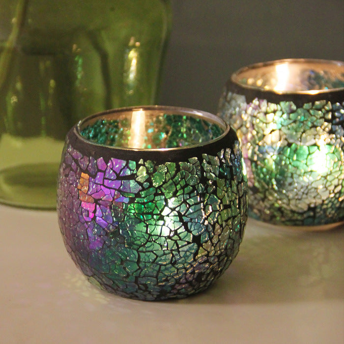 Mosaic Glass Candle Holder, Cosmic Serenity Shop