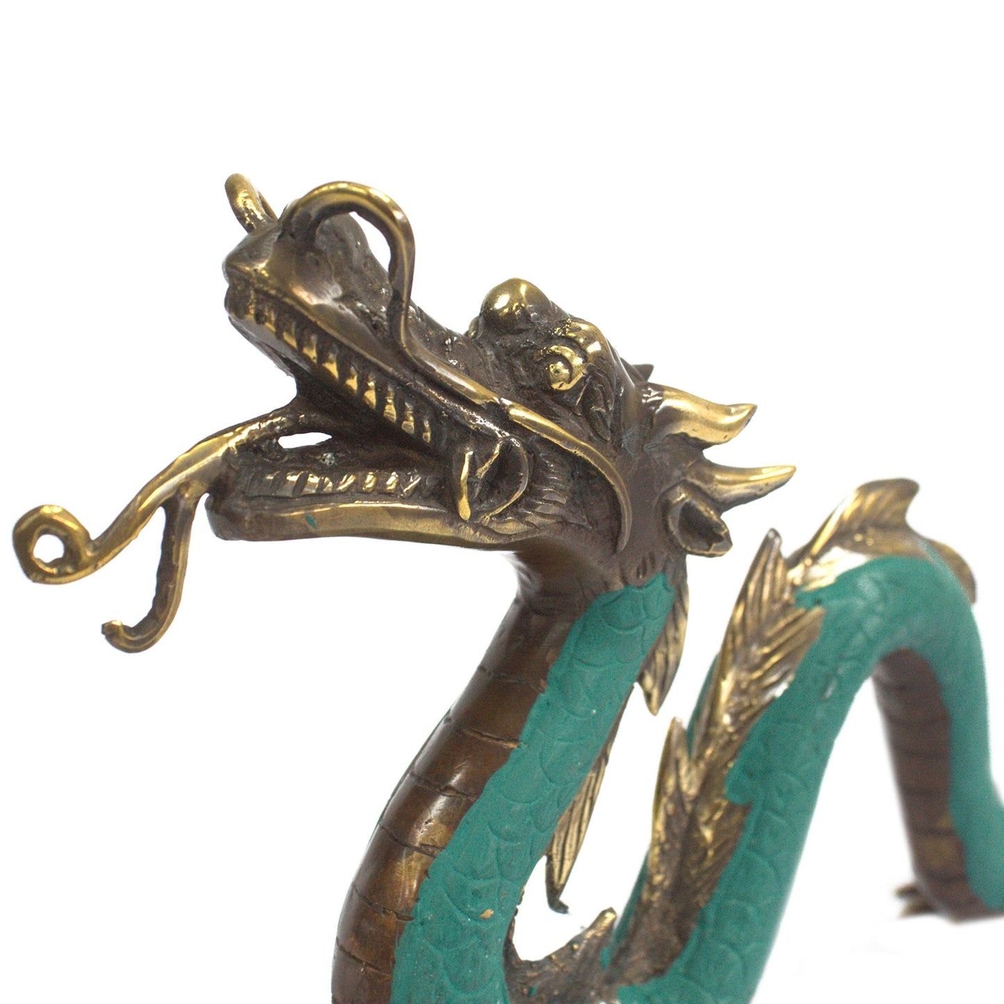 Brass Fengshui DRAGON with Ball - Cosmic Serenity Shop