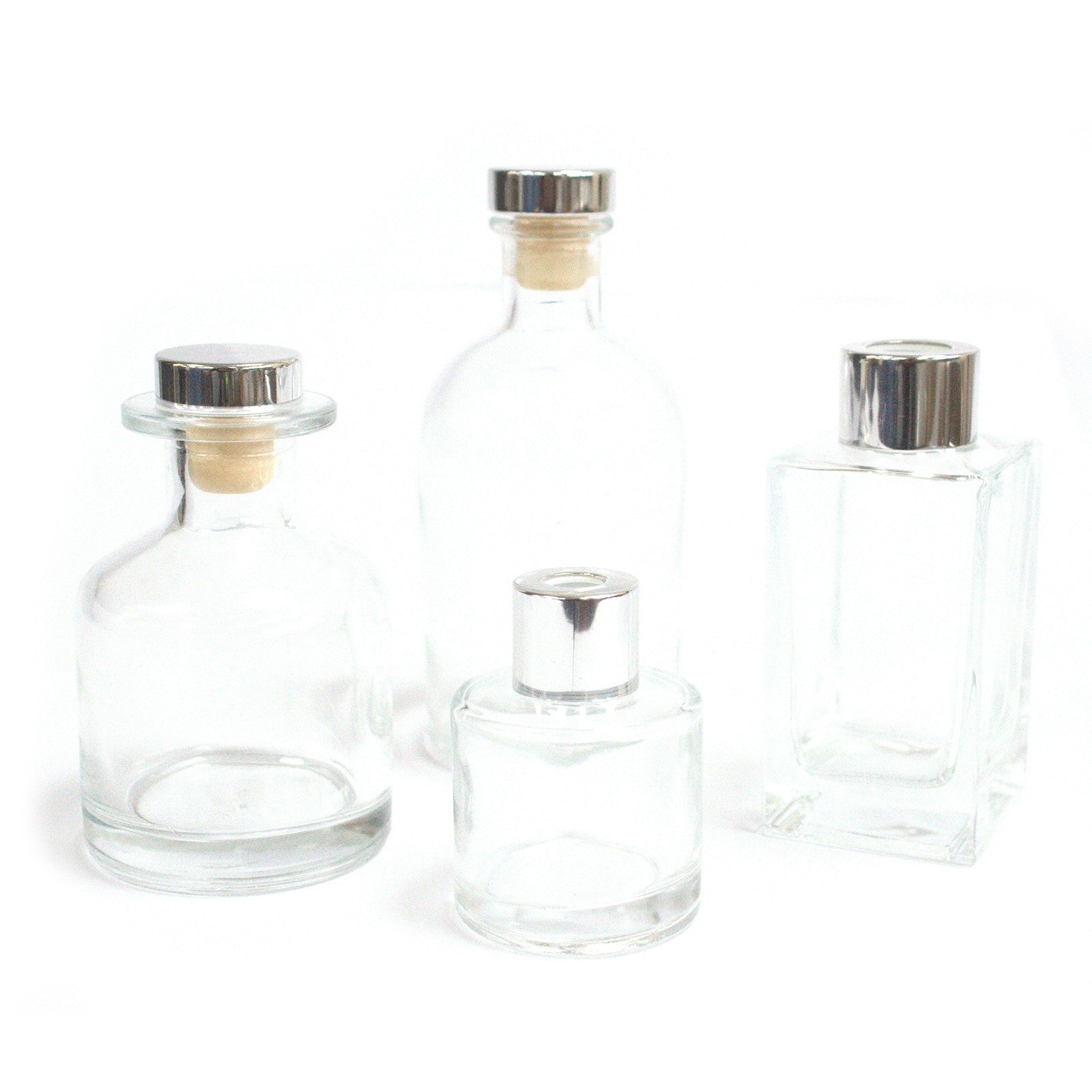 250 ml Round Antique Reed Diffuser Bottle - Clear - CosmicSerenityShop