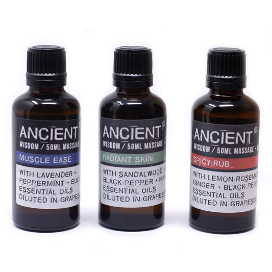 Ancient Wisdom Massage & Bath Oils - 50ml  - Cosmic Serenity Shop
