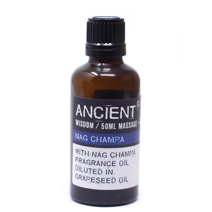 Nag Champa - Ancient Wisdom Massage & Bath Oils - 50ml  - Cosmic Serenity Shop