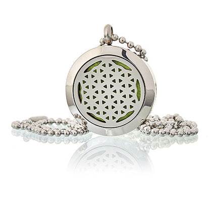 Aromatherapy Oil Diffuser Necklace - Flower of Life - 25mm - CosmicSerenityShop