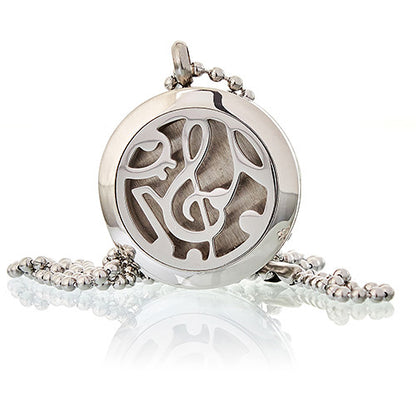 Aromatherapy Oil Diffuser Necklace - Music Notes - 25mm - CosmicSerenityShop