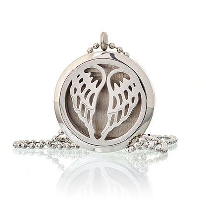 Oil Diffuser Necklace - Angel Wings - 30mm - Cosmic Serenity Shop