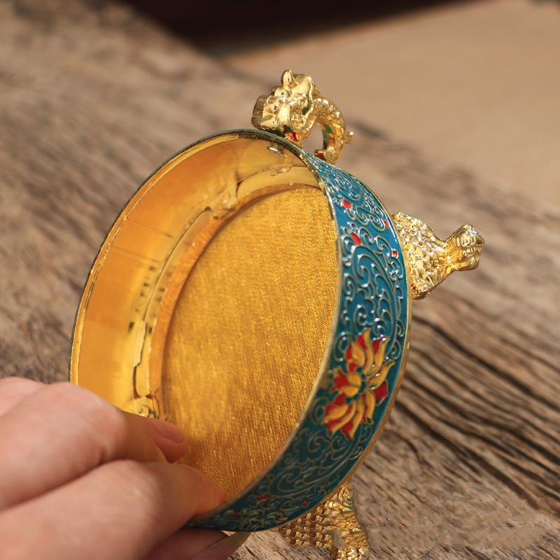 Copper Alloy Painted Tibetan Incense Burner, Cosmic Serenity Shop