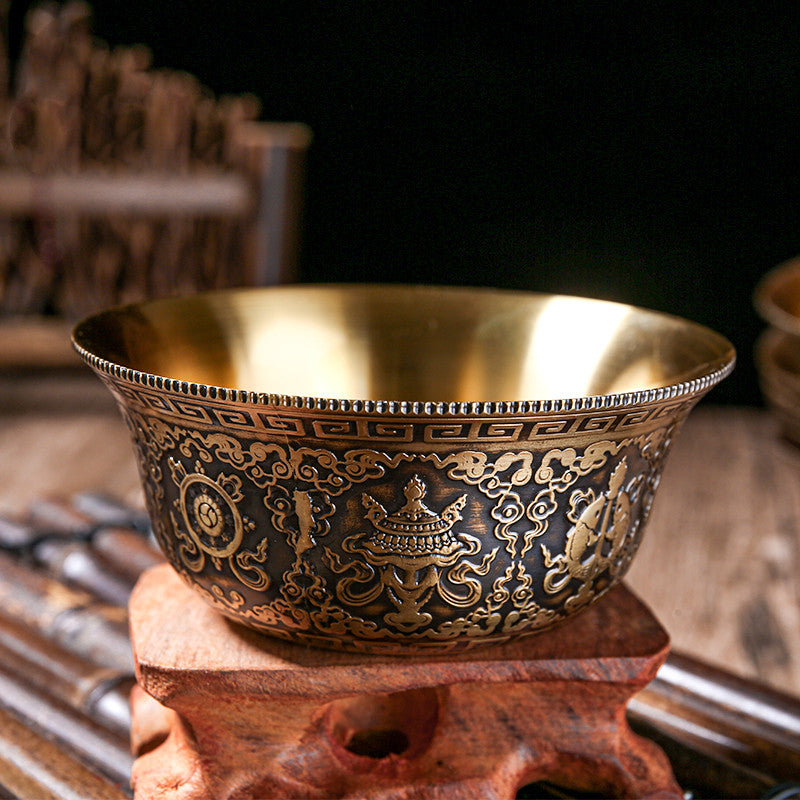 Buddhist Shrine Copper Water Bowl, Cosmic Serenity Shop