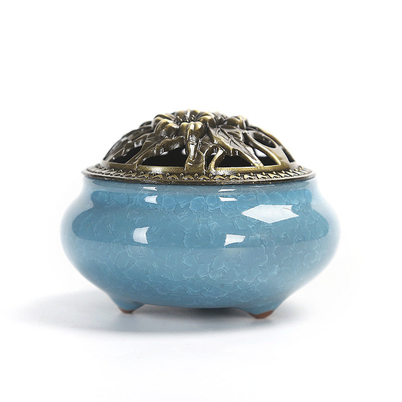 Celadon Kiln Ceramic Incense Burner - Cosmic Serenity Shop