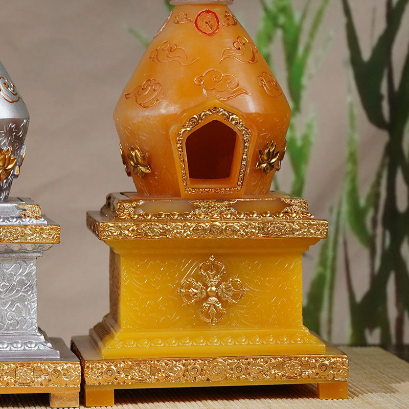 Buddhist Tibetan Orange Style Pagoda, Cosmic Serenity Shop