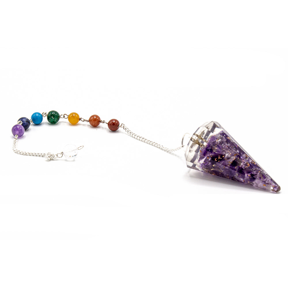 Orgonite Power Chakra Pendulums - Amethyst - CosmicSerenityShop