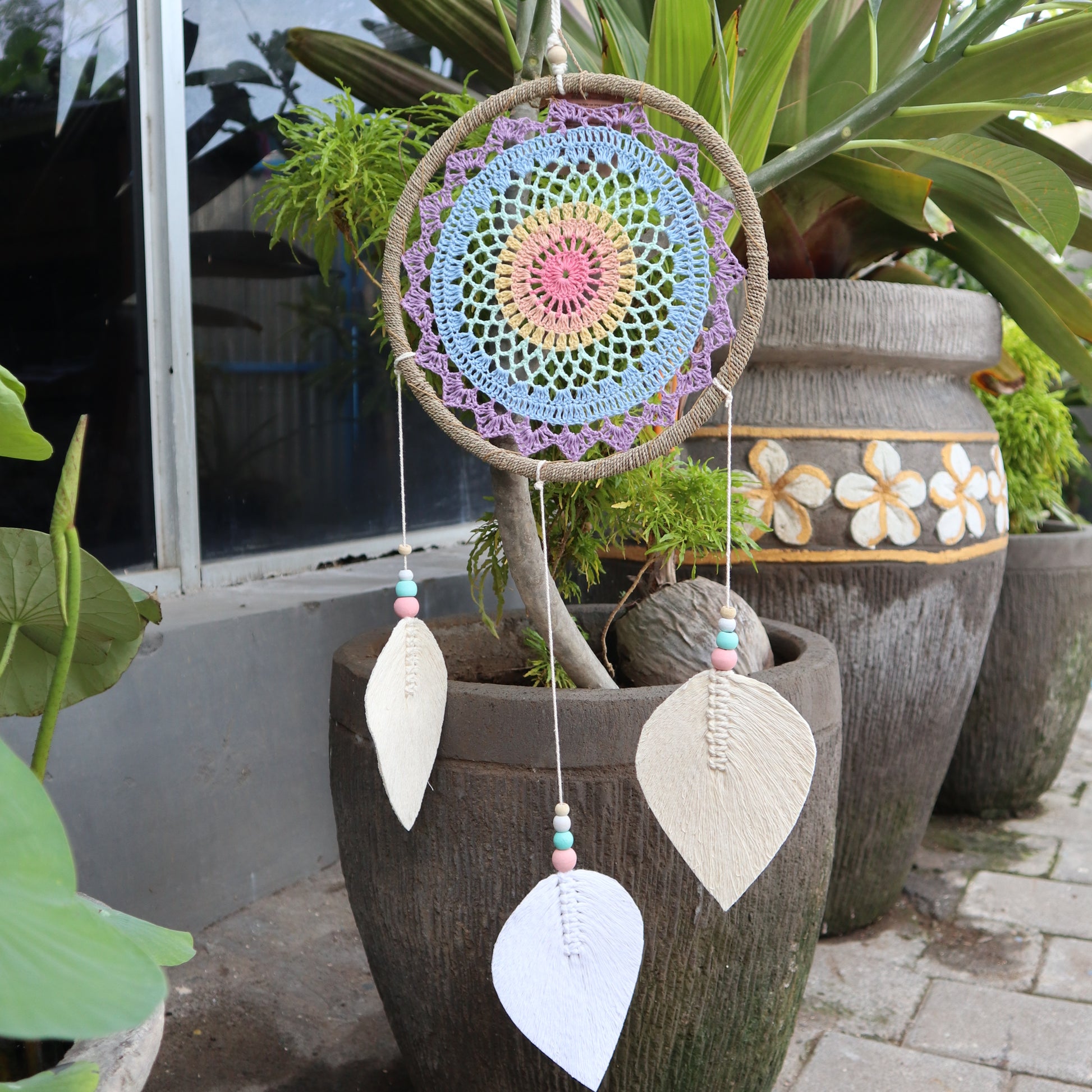 Bali Dream Catcher - Large Multi Elemental Spirits - Cosmic Serenity Shop