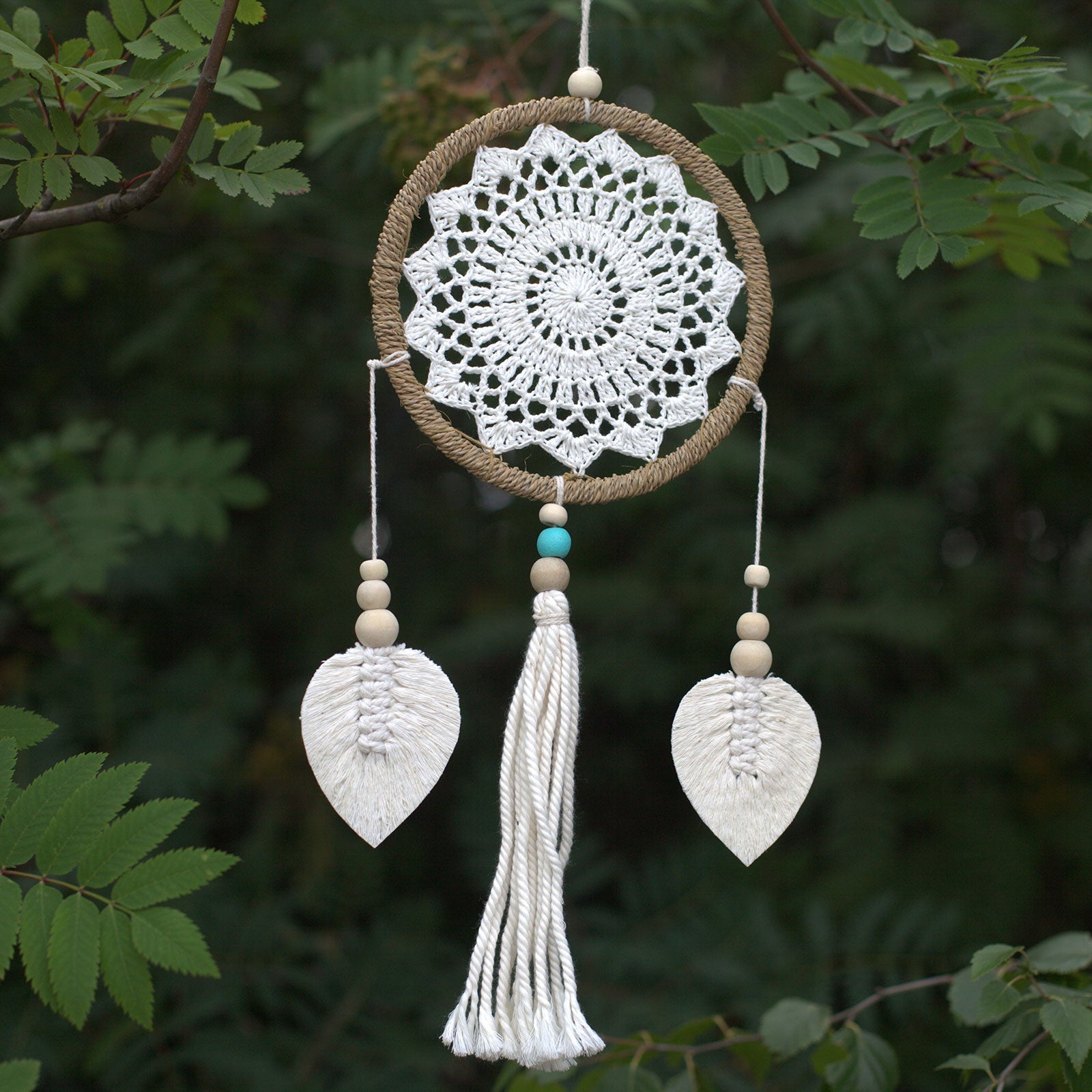 Bali Dream Catcher - Medium Natural Elemental Spirits - Cosmic Serenity Shop