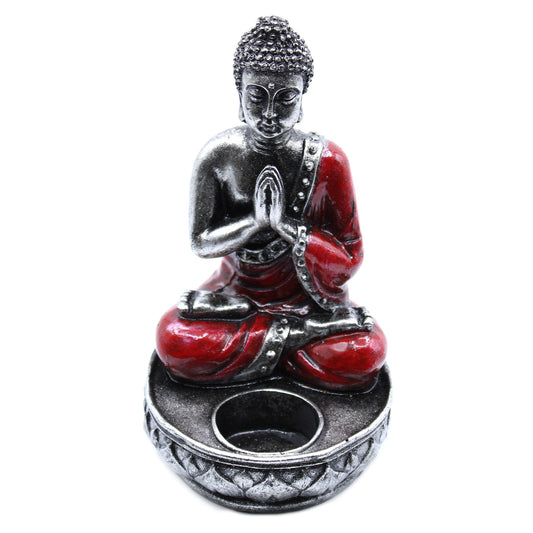 Buddha Candle Holder - Red - Medium - Cosmic Serenity Shop