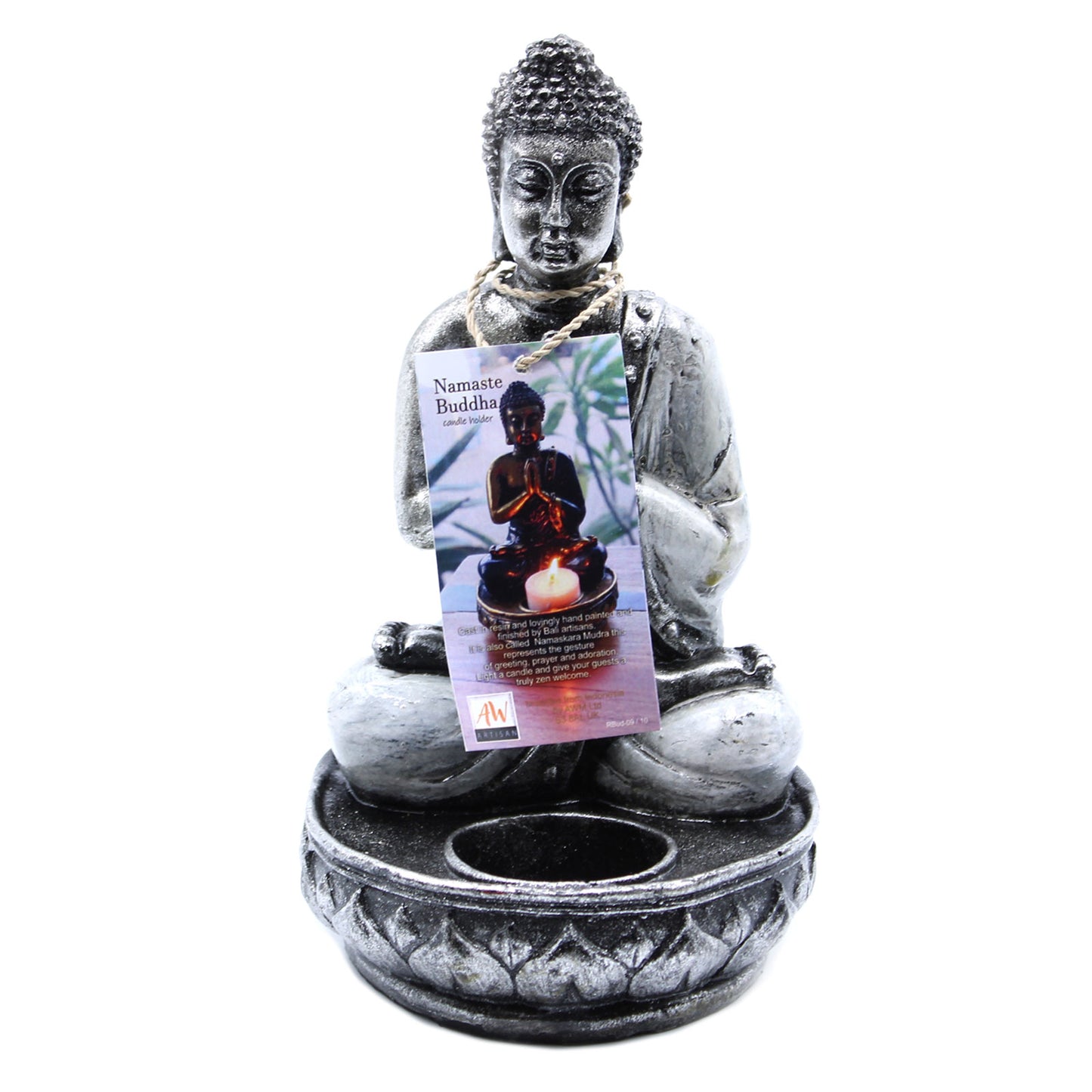Buddha Candle Holder - White - Medium - Cosmic Serenity Shop