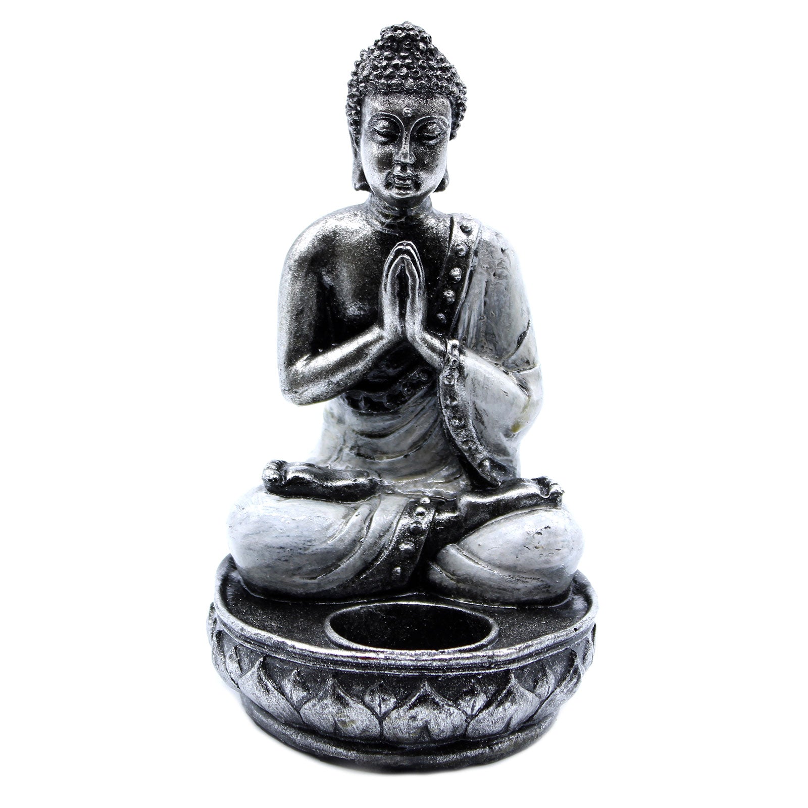 Buddha Candle Holder - White - Medium - Cosmic Serenity Shop