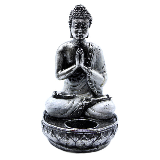 Buddha Candle Holder - White - Medium - Cosmic Serenity Shop