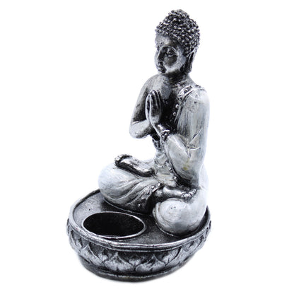 Buddha Candle Holder - White - Medium - Cosmic Serenity Shop