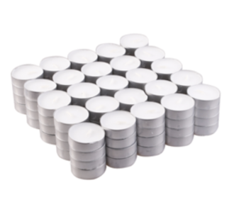 100x Unscented Tea Light Candles (4hr)