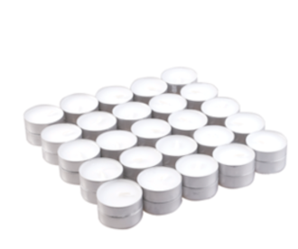 50x Unscented Tealight Candles (4hr)