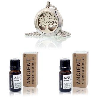 Oil Diffuser Necklace and Essential Oil Blends Set