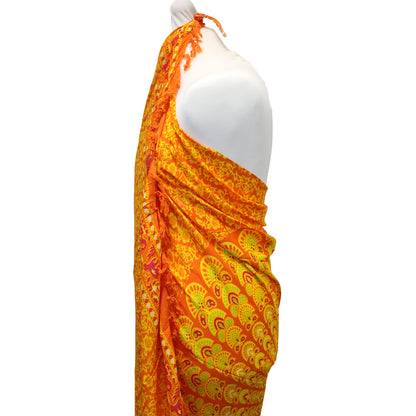 Lime Orange Bali Bali Mandala Sarong - Cosmic Serenity Shop