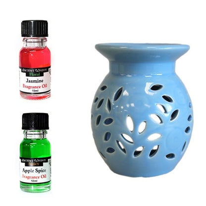 Floral Oil Burner and Fragrance Oils Kit