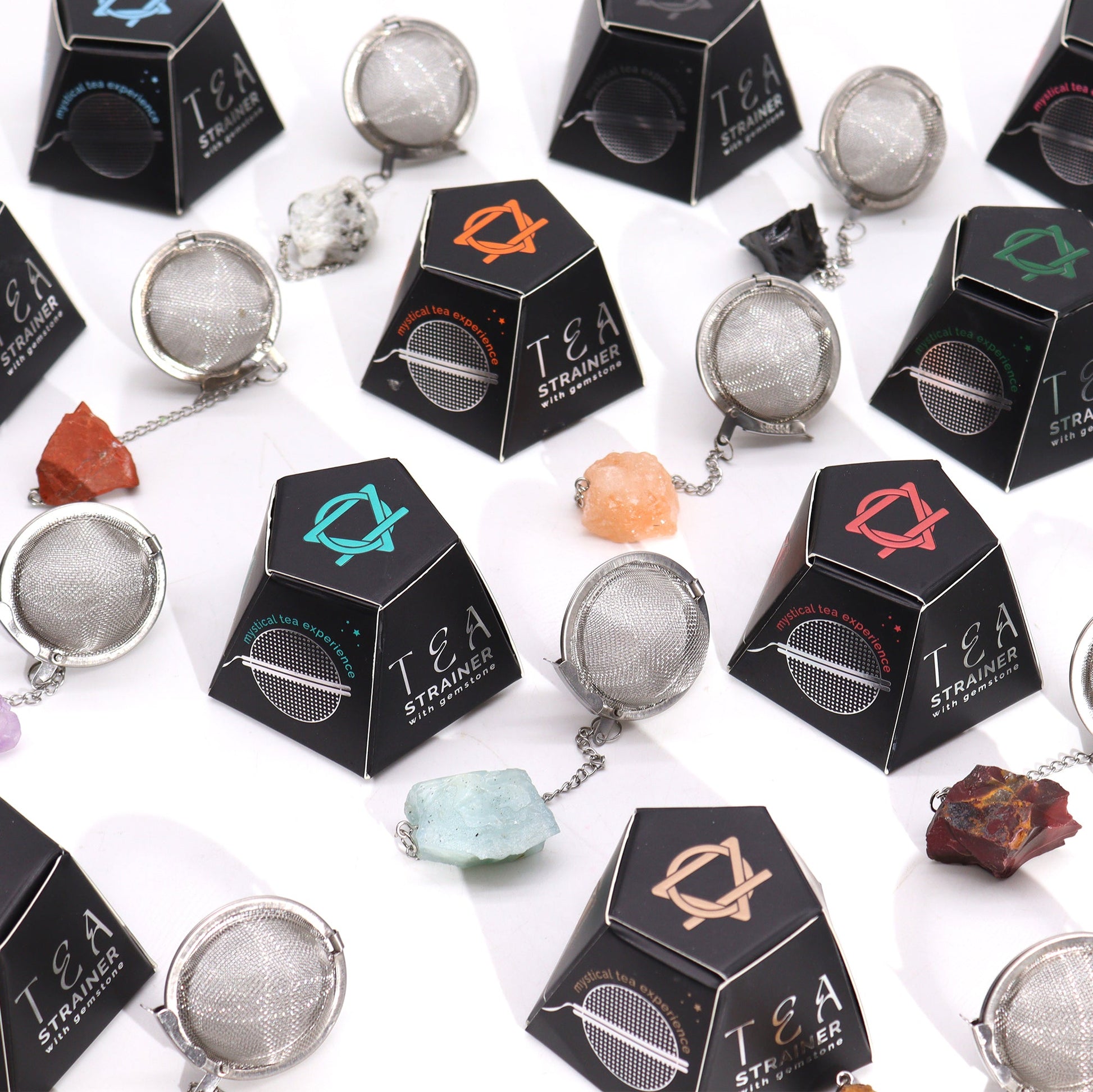 Raw Crystal Gemstone Tea Strainers - Cosmic Serenity Shop