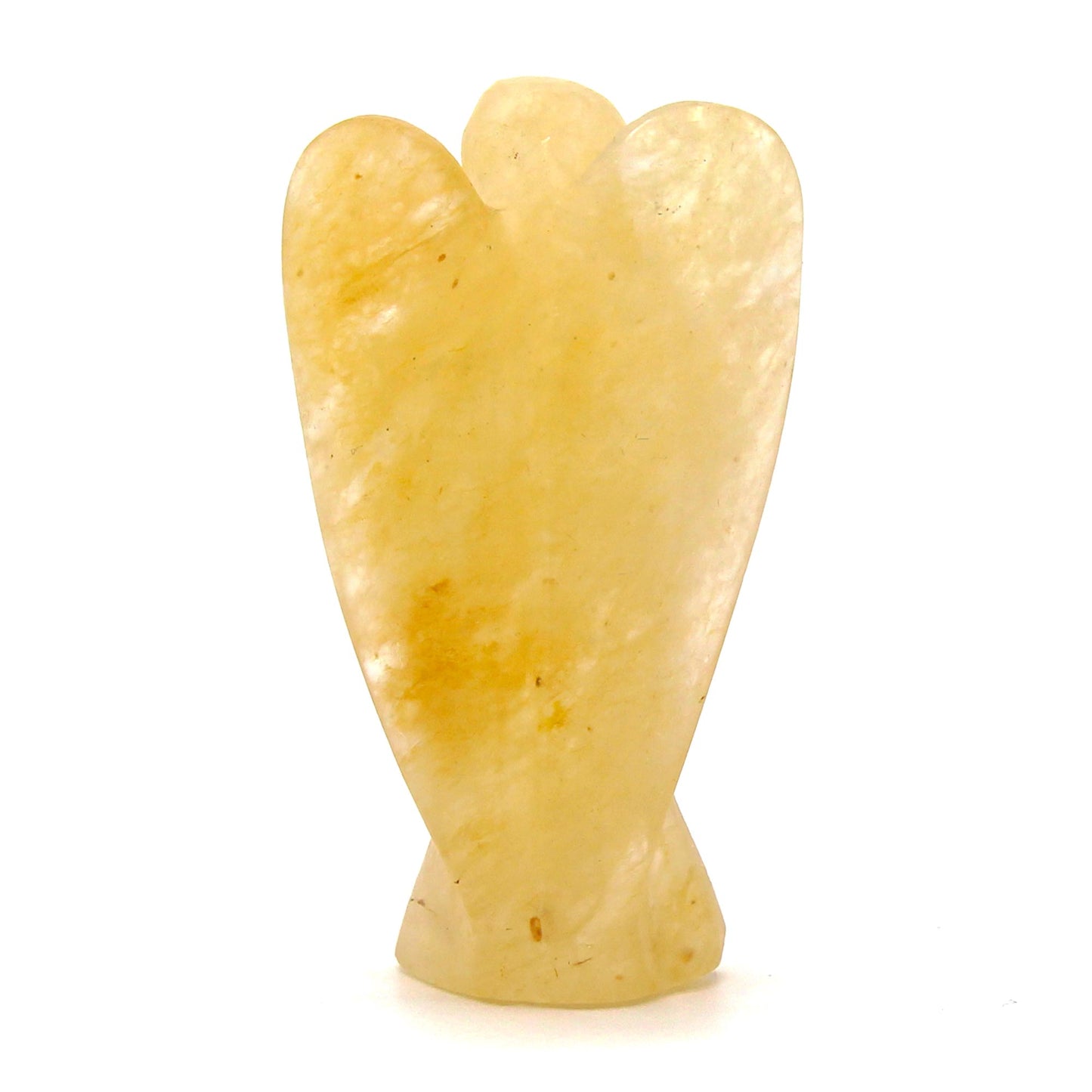 Hand Carved Gemstone Angel - Yellow Aventurine