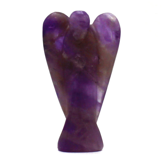 Hand Carved Gemstone Angel - Amethyst - CosmicSerenityShop