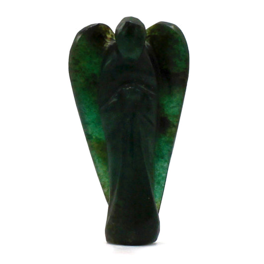 Hand Carved Gemstone Angel - Green Aventurine - CosmicSerenityShop