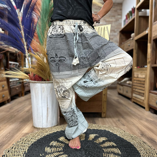 High Cross Himalayan Print on Grey Yoga Pants