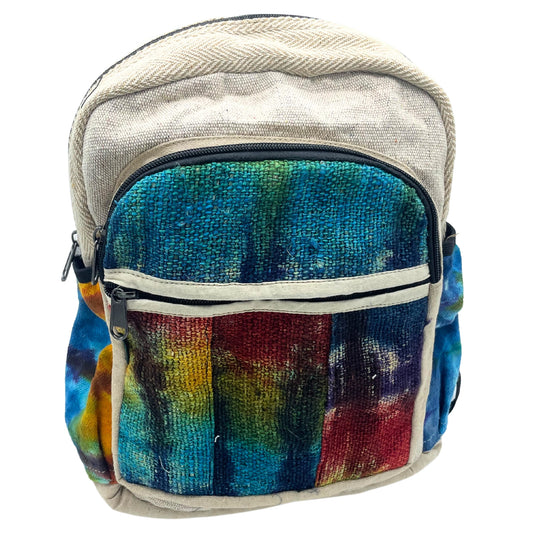 Tie Dye Hemp Medium Backpack - No Print - Cosmic Serenity Shop