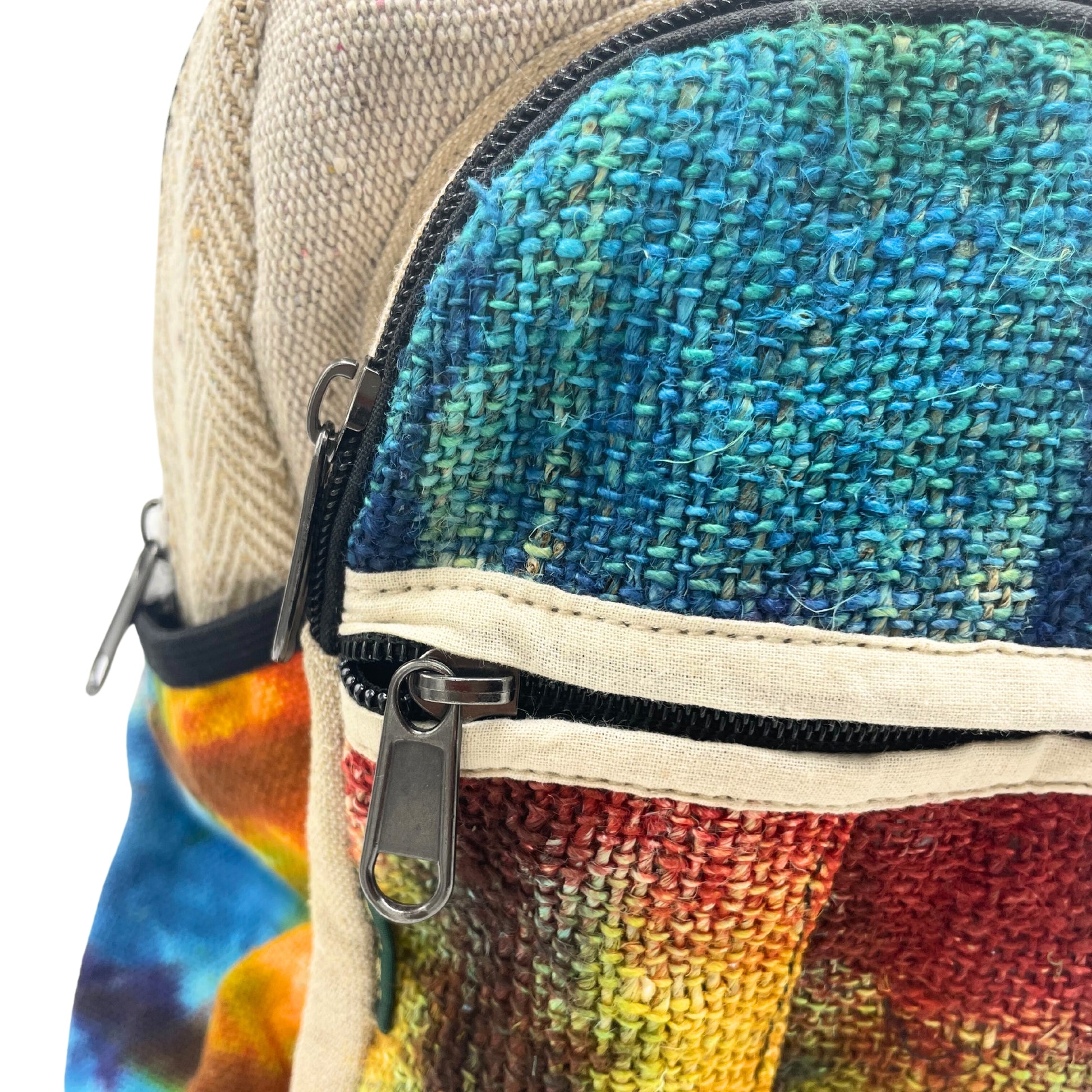 Tie Dye Hemp Medium Backpack - No Print - Cosmic Serenity Shop