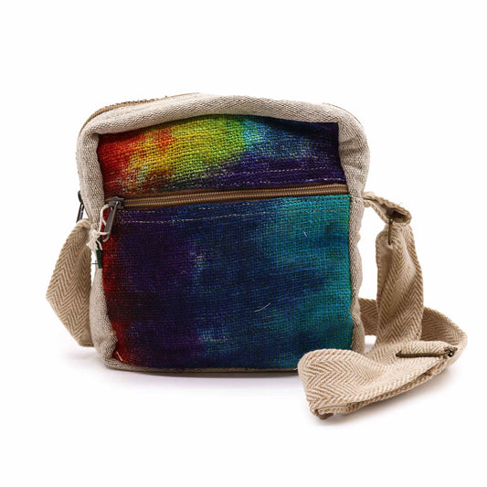 Hemp & Cotton Tie Dye Messegner Bag 1 Zip - Cosmic Serenity Shop