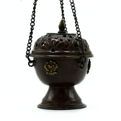 Copper Tibetan Incense Burner - Classic Hanging - Cosmic Serenity Shop