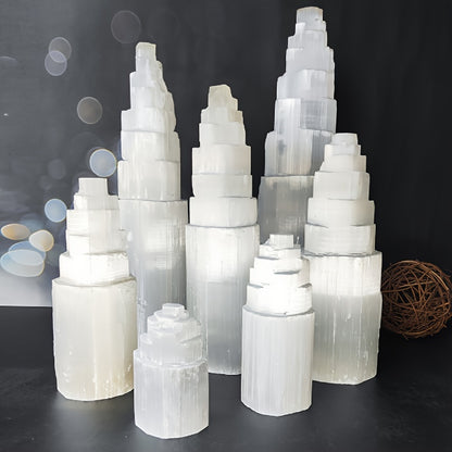 Selenite Natural Crystal Tower