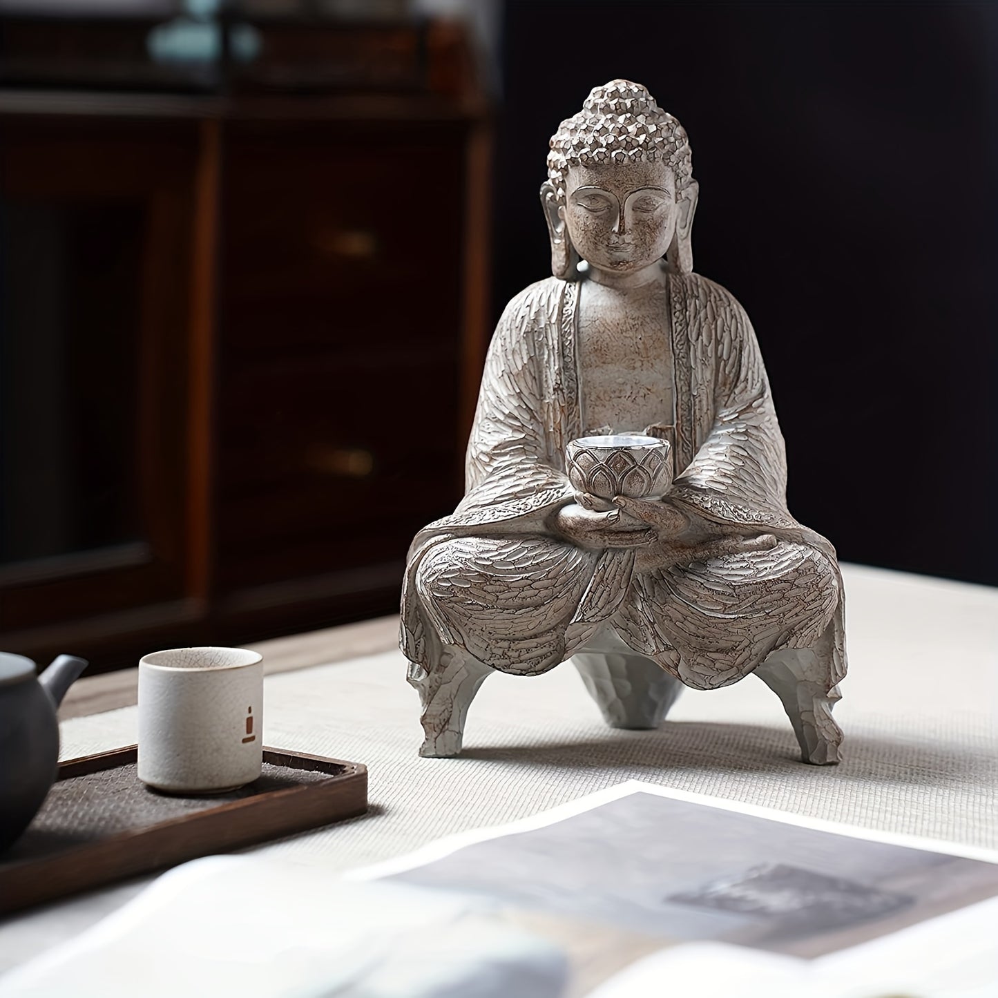 Zen Garden Solar Powered Buddha Statue