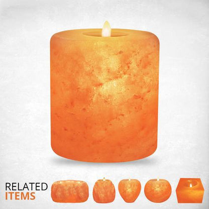 Himalayan Rose Salt Lamp Candle Holder, Cosmic Serenity Shop