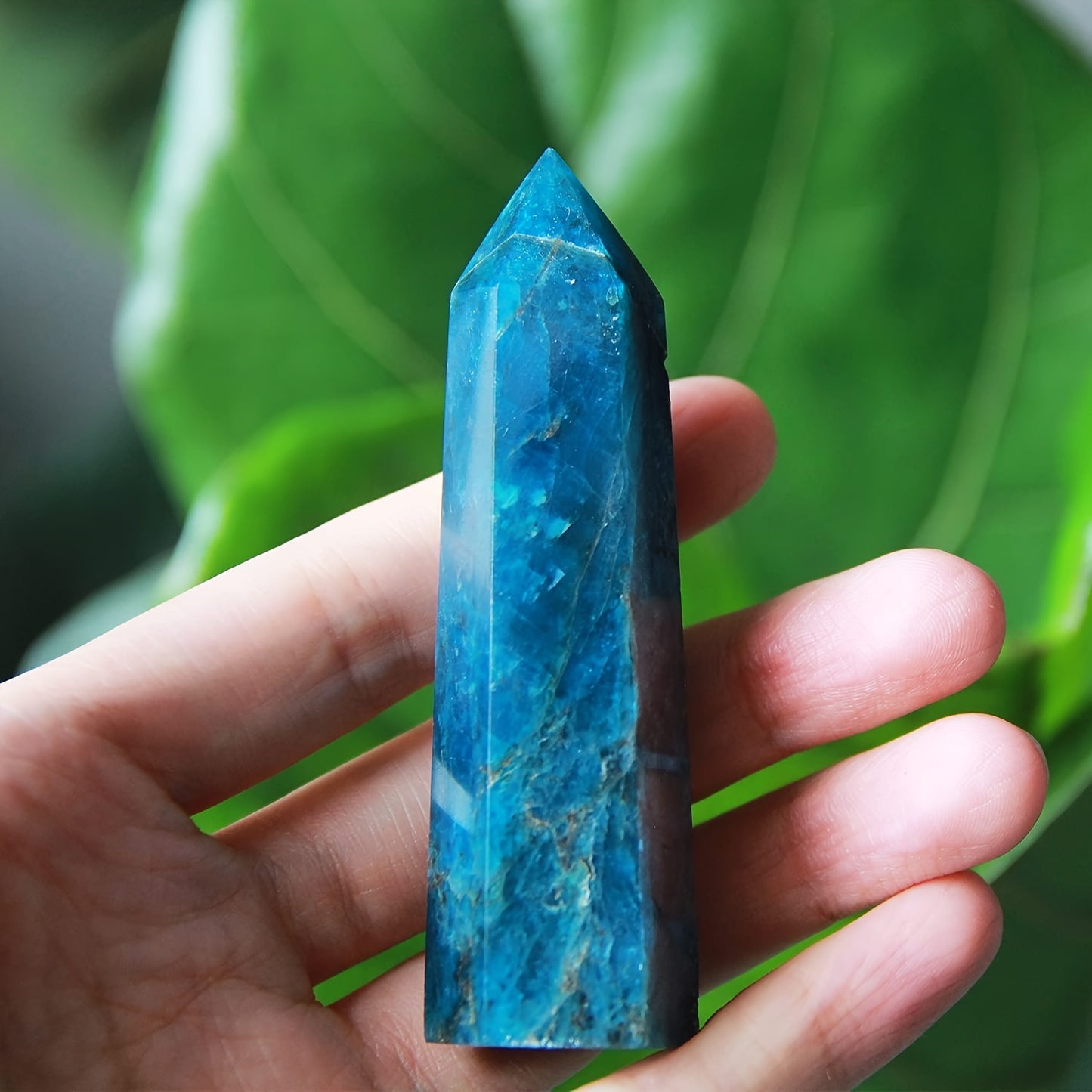 Natural Apatite Blue Crystal Quartz Tower - Cosmic Serenity Shop